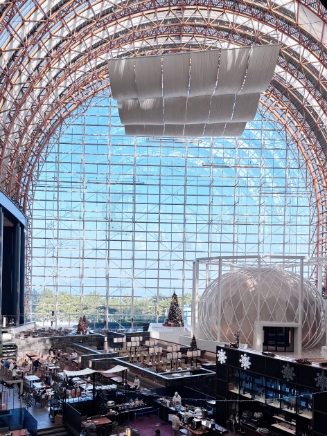 福岡住宿 福岡海鷹希爾頓酒店 大廳餐飲空間