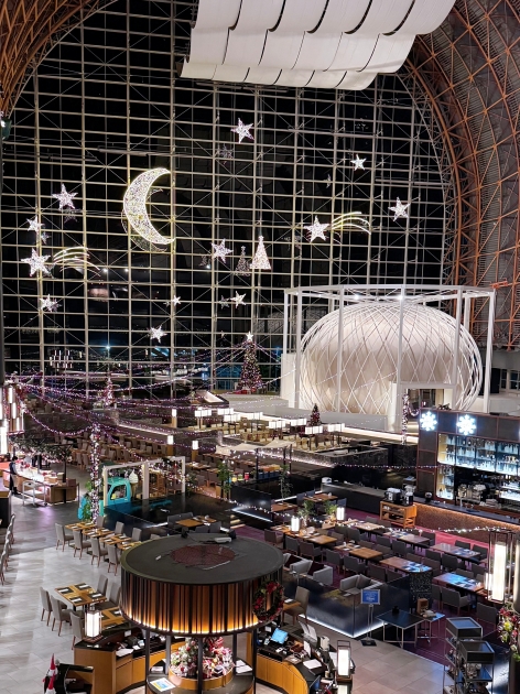 福岡住宿 福岡海鷹希爾頓酒店 大廳餐飲空間